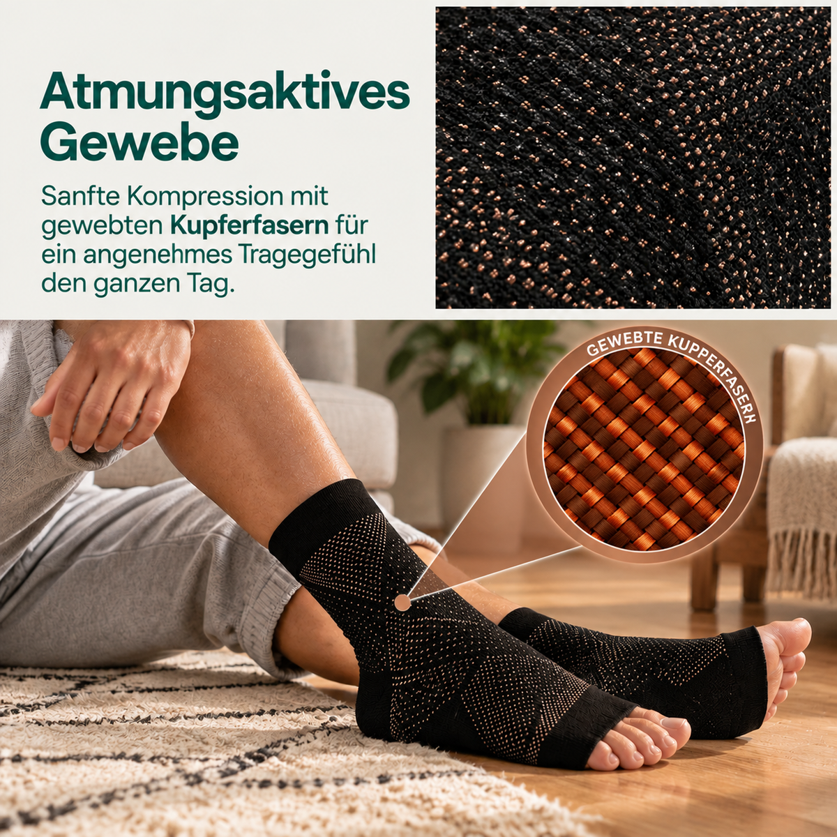 Kompressionssocken für den Tag